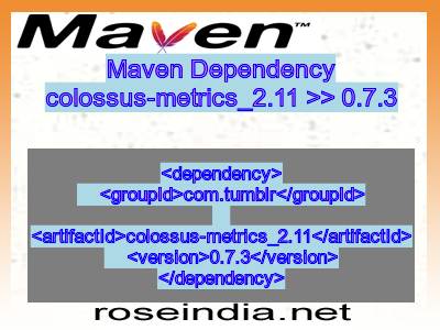 Maven dependency of colossus-metrics_2.11 version 0.7.3