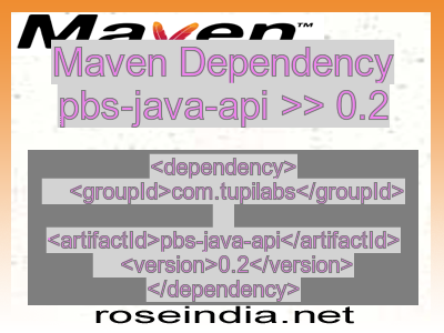 Maven dependency of pbs-java-api version 0.2