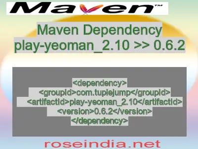 Maven dependency of play-yeoman_2.10 version 0.6.2