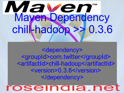 Maven dependency of chill-hadoop version 0.3.6