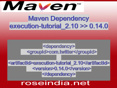 Maven dependency of execution-tutorial_2.10 version 0.14.0