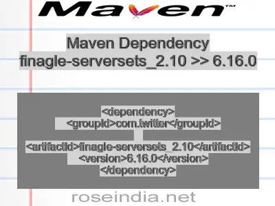 Maven dependency of finagle-serversets_2.10 version 6.16.0