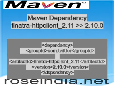 Maven dependency of finatra-httpclient_2.11 version 2.10.0