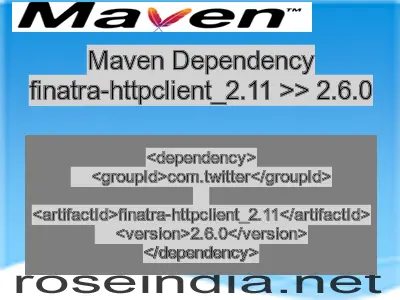 Maven dependency of finatra-httpclient_2.11 version 2.6.0