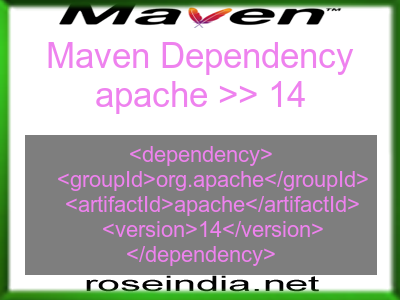 Maven dependency of apache version 14