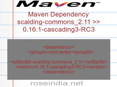 Maven dependency of scalding-commons_2.11 version 0.16.1-cascading3-RC3