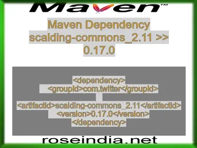 Maven dependency of scalding-commons_2.11 version 0.17.0