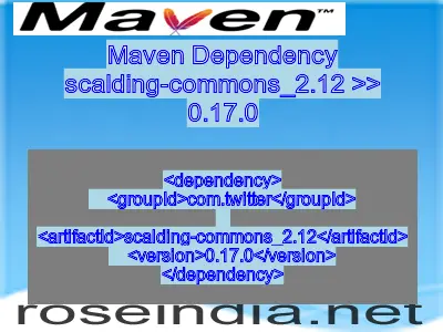 Maven dependency of scalding-commons_2.12 version 0.17.0