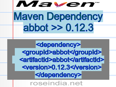 Maven dependency of abbot version 0.12.3