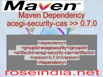 Maven dependency of acegi-security-cas version 0.7.0