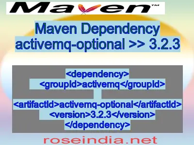 Maven dependency of activemq-optional version 3.2.3