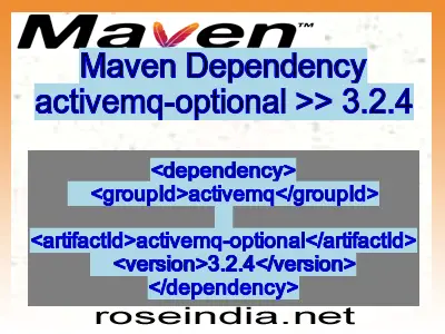 Maven dependency of activemq-optional version 3.2.4