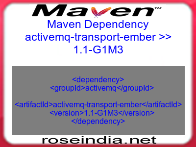 Maven dependency of activemq-transport-ember version 1.1-G1M3