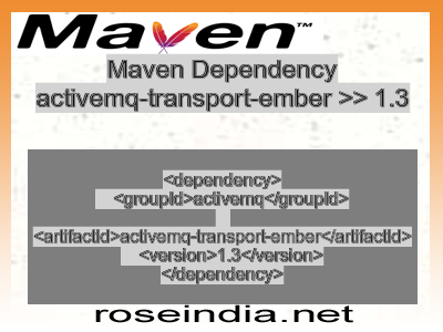 Maven dependency of activemq-transport-ember version 1.3