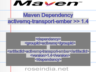 Maven dependency of activemq-transport-ember version 1.4