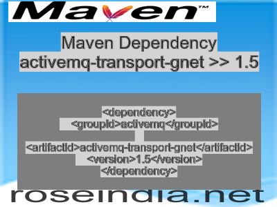 Maven dependency of activemq-transport-gnet version 1.5