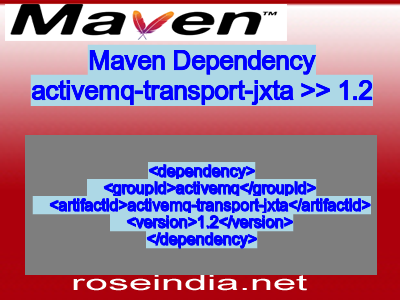 Maven dependency of activemq-transport-jxta version 1.2