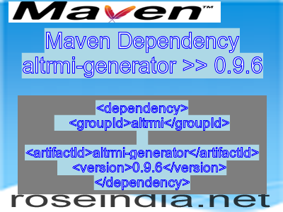 Maven dependency of altrmi-generator version 0.9.6