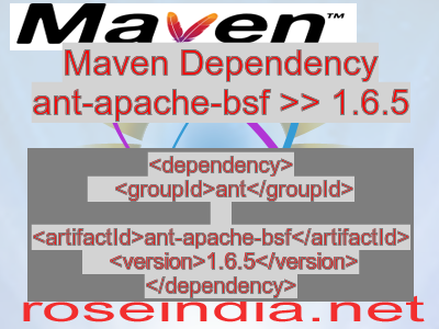 Maven dependency of ant-apache-bsf version 1.6.5