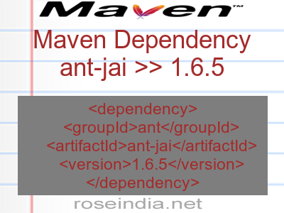 Maven dependency of ant-jai version 1.6.5