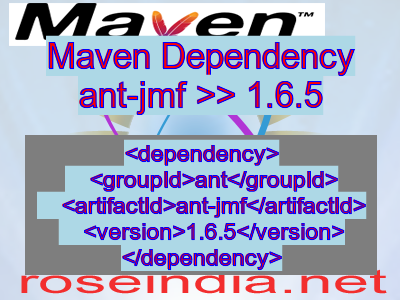 Maven dependency of ant-jmf version 1.6.5