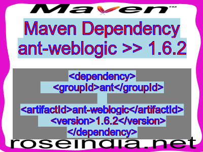 Maven dependency of ant-weblogic version 1.6.2
