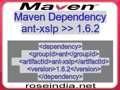 Maven dependency of ant-xslp version 1.6.2