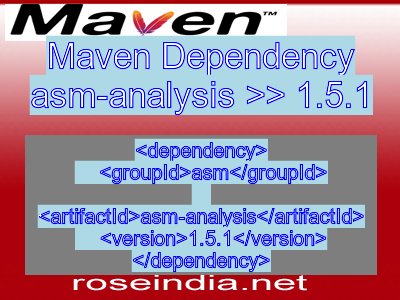 Maven dependency of asm-analysis version 1.5.1