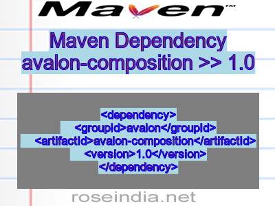 Maven dependency of avalon-composition version 1.0