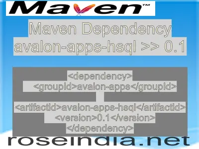 Maven dependency of avalon-apps-hsql version 0.1