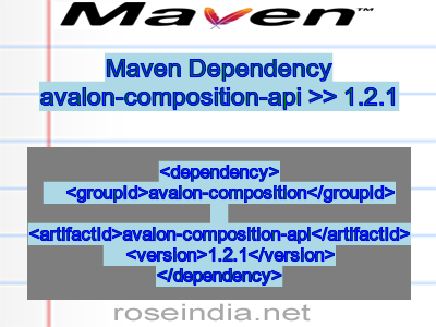 Maven dependency of avalon-composition-api version 1.2.1