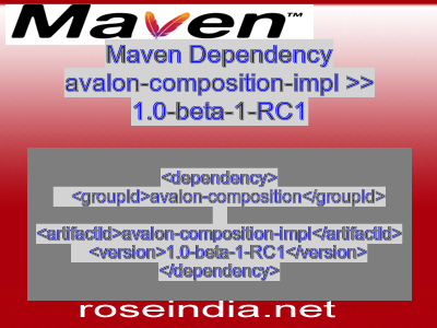 Maven dependency of avalon-composition-impl version 1.0-beta-1-RC1