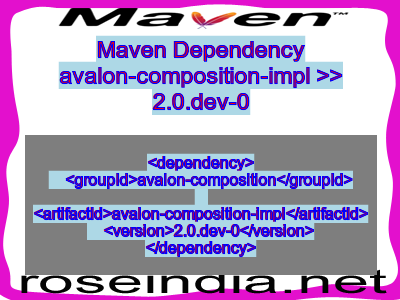 Maven dependency of avalon-composition-impl version 2.0.dev-0