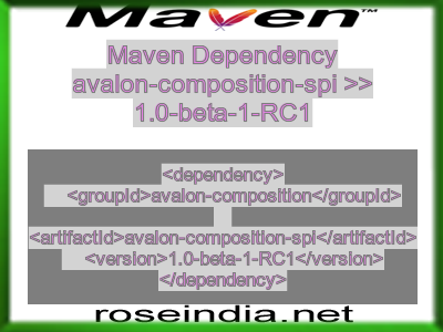 Maven dependency of avalon-composition-spi version 1.0-beta-1-RC1