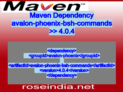 Maven dependency of avalon-phoenix-bsh-commands version 4.0.4