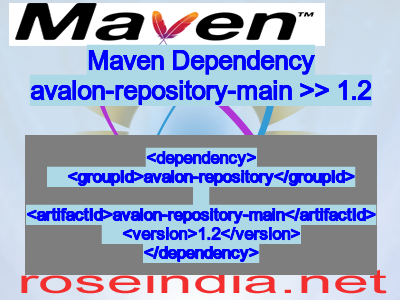 Maven dependency of avalon-repository-main version 1.2