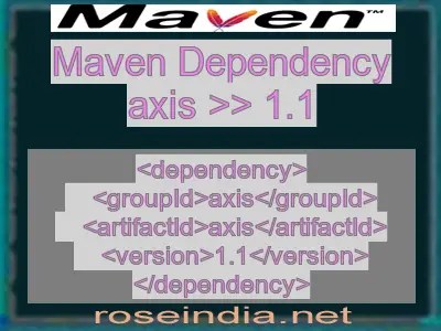Maven dependency of axis version 1.1
