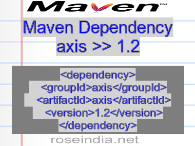 Maven dependency of axis version 1.2