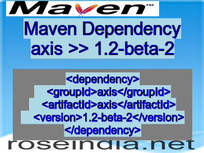 Maven dependency of axis version 1.2-beta-2
