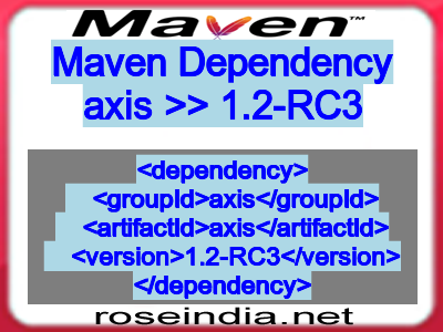 Maven dependency of axis version 1.2-RC3