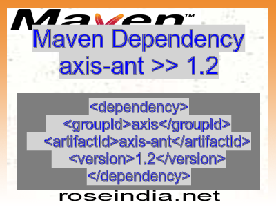 Maven dependency of axis-ant version 1.2