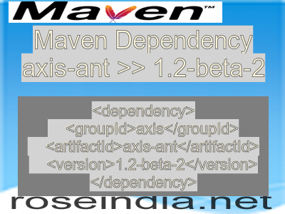 Maven dependency of axis-ant version 1.2-beta-2