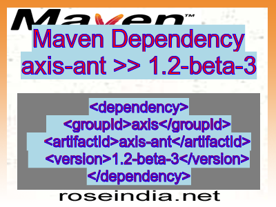 Maven dependency of axis-ant version 1.2-beta-3