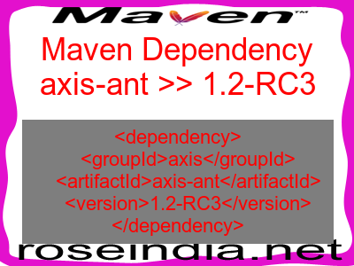 Maven dependency of axis-ant version 1.2-RC3