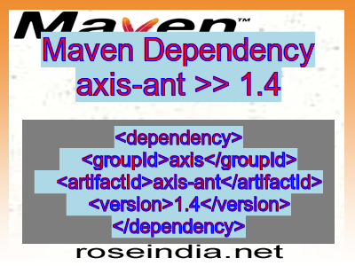 Maven dependency of axis-ant version 1.4