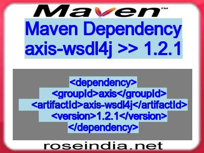 Maven dependency of axis-wsdl4j version 1.2.1