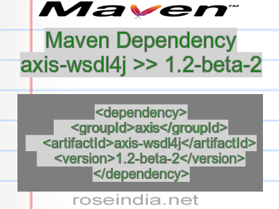 Maven dependency of axis-wsdl4j version 1.2-beta-2