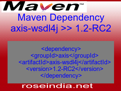 Maven dependency of axis-wsdl4j version 1.2-RC2