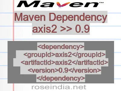 Maven dependency of axis2 version 0.9
