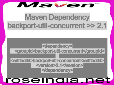 Maven dependency of backport-util-concurrent version 2.1
